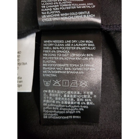 NWOT Divided by H&M Black Shimmer Pants Stretch Pants - Size 10 - Picture 10 of 10